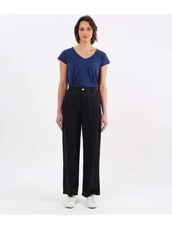 Lee Cooper Lee Cooper Spodnie materiałowe LUIDIA Czarny Relaxed Fit
