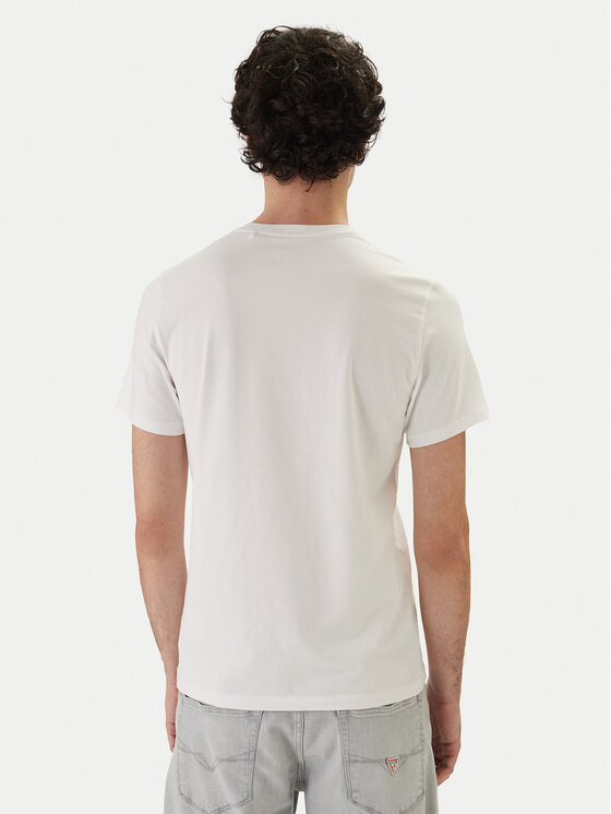 Guess Guess Tricou M4GI70 KC9X0 Alb Slim Fit