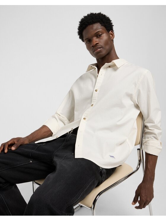 Lee Lee Koszula NO POCKET BUTTON DOWN Beżowy Relaxed Fit