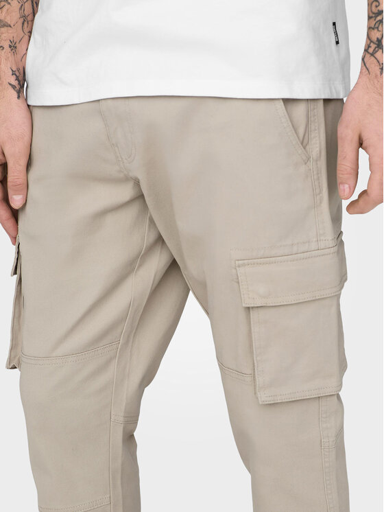 Only & Sons Only & Sons Riidest püksid Cam 22016687 Beež Tapered Fit