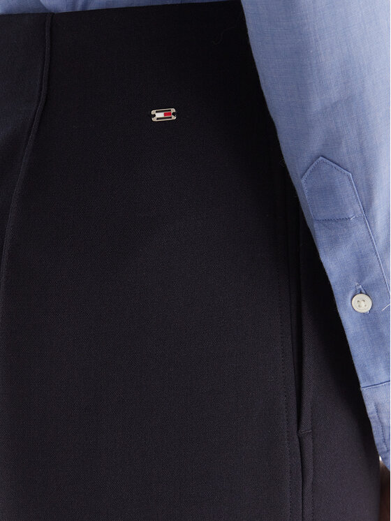 Tommy Hilfiger Tommy Hilfiger Παντελόνι Palazzo WW0WW48406 Σκούρο μπλε Wide Leg