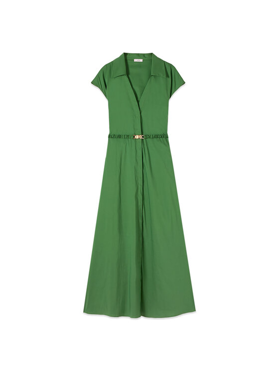 Oltre Oltre Vestito da giorno 7082R005123N005 Verde Flare Fit