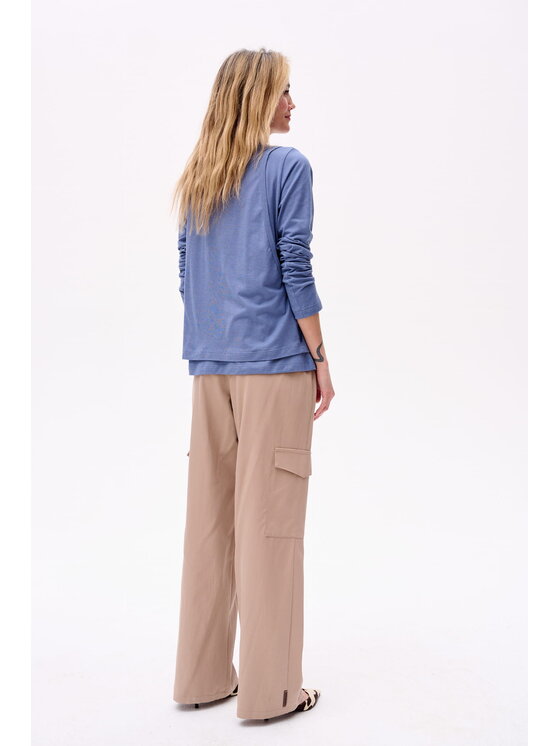 blue shadow blue shadow Bluzka Klarisa Niebieski Regular Fit