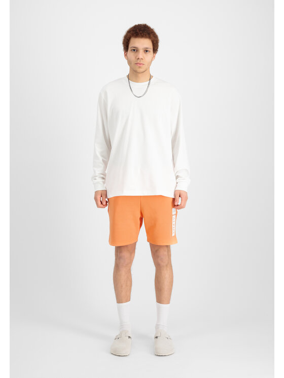 Alpha Industries Alpha Industries Szorty Alpha Puff Print Short Pomarańczowy Regular Fit