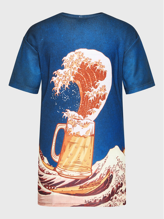 Mr. GUGU & Miss GO Mr. GUGU & Miss GO Тишърт Unisex Kanagawa Beer Цветен Regular Fit