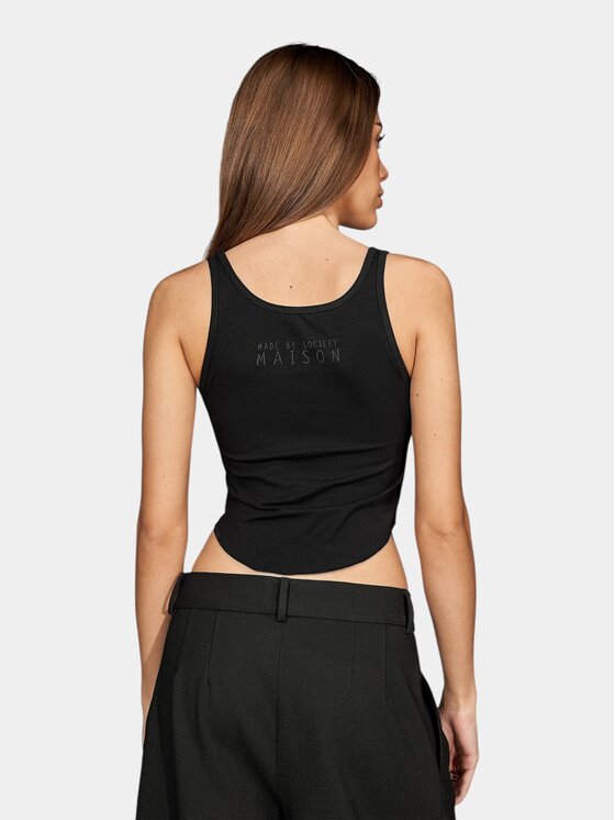 MADE BY SOCIETY MADE BY SOCIETY T-Shirt Silhouette Tank Top - M27859 Czarny Basic Fit