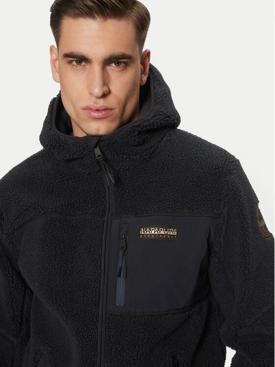 Napapijri Napapijri Felpa di pile Yupik NP0A4GNS Nero Regular Fit
