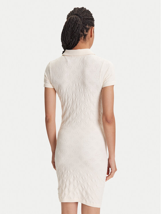 Guess Guess Rochie de zi V5YK05 Z3OA0 Écru Regular Fit