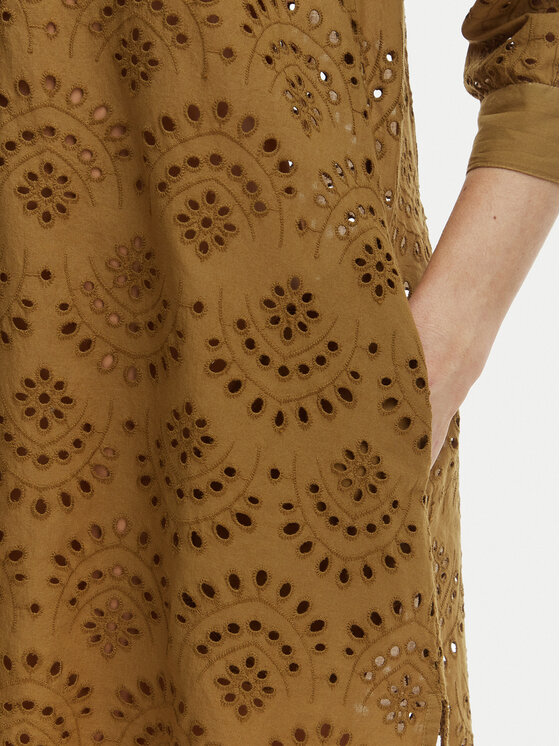 Iconique Iconique Vasarinė suknelė Ella IC26-082 Chaki Relaxed Fit