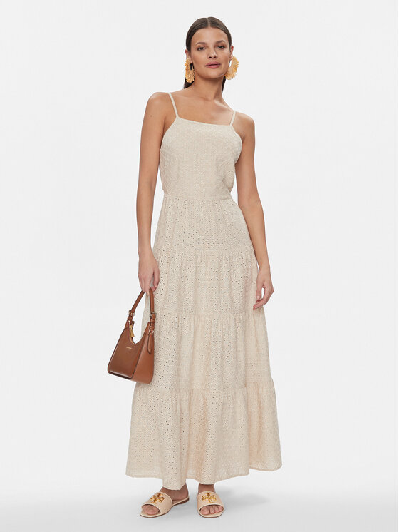 Fracomina Fracomina Sommerkleid FJ24SD2004W686E5 Beige Regular Fit