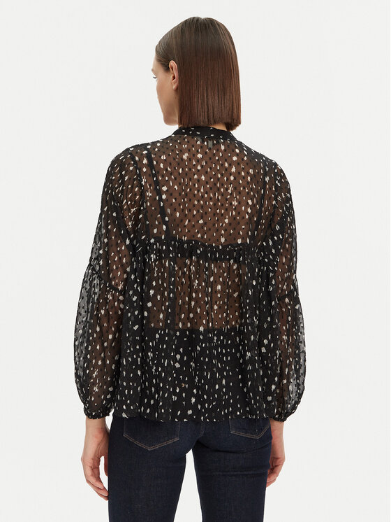 ONLY ONLY Blúz Aida 15283695 Fekete Loose Fit