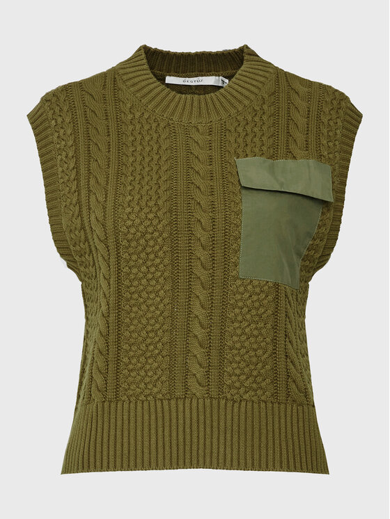 Gestuz Gestuz Pulover Carla 10906271 Zelena Regular Fit