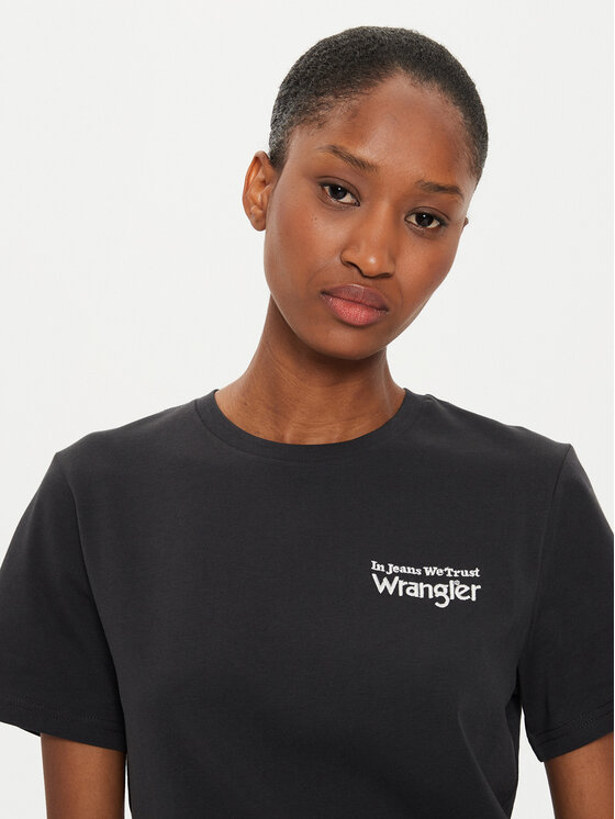 Wrangler Wrangler T-Shirt Graphic 112356429 Μαύρο Regular Fit