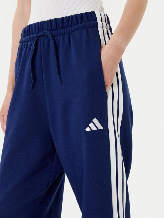 adidas adidas Donji dio trenerke Essentials 3-Stripes Fleece JX7696 Plava Loose Fit