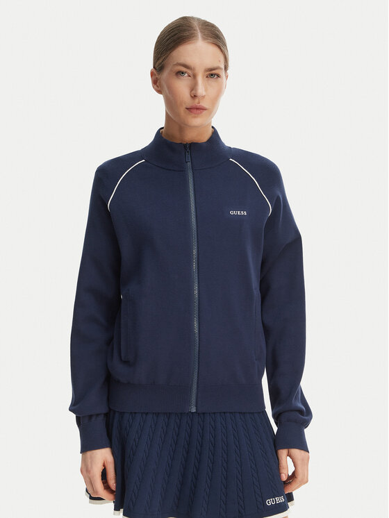 Guess Guess Strickjacke V6RQ11 Z4642 Dunkelblau Regular Fit