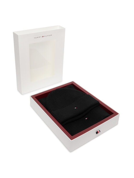 Tommy Hilfiger Tommy Hilfiger Sada čepice a šál AW0AW19136 Černá