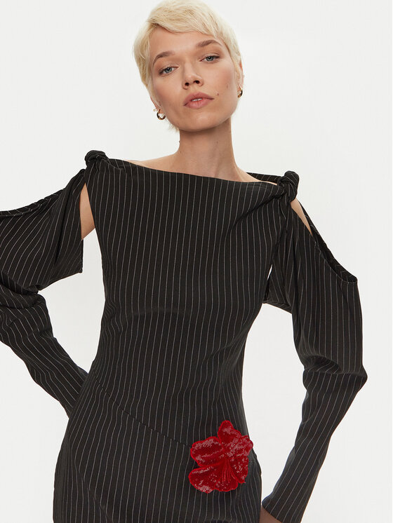 ROTATE ROTATE Коктейльна сукня Linny 1135502470 Чорний Regular Fit