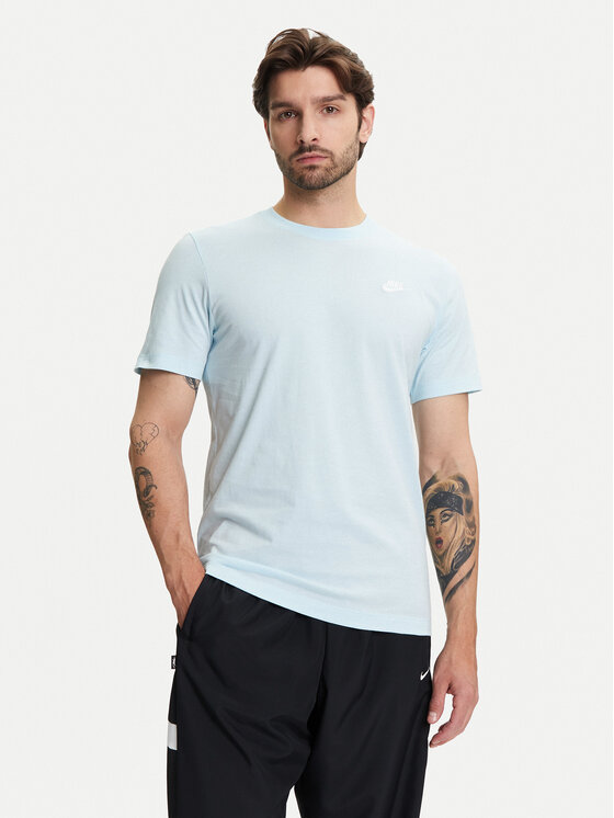Nike Nike T-Shirt Sportswear Club AR4997 Světle modrá Regular Fit