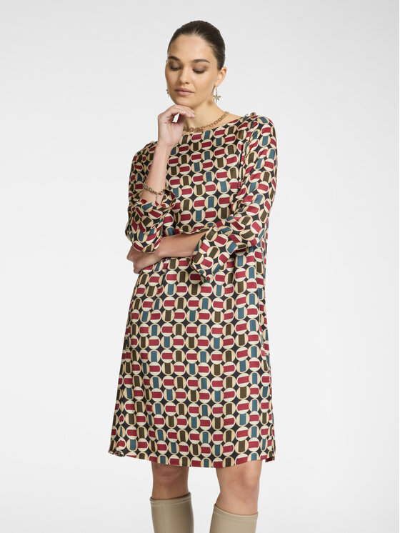 Elena Mirò Elena Mirò Vestito da giorno 7428P100244N001 Bordeaux Regular Fit