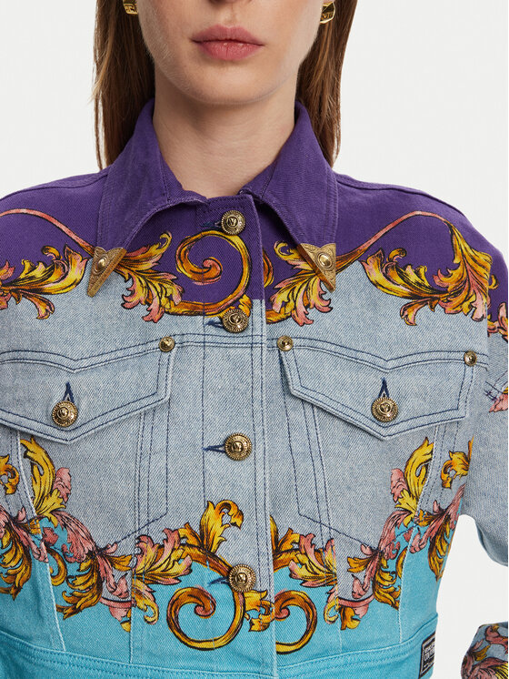 Versace Jeans Couture Versace Jeans Couture Джинсова куртка 78HAS4P0 Кольоровий Relaxed Fit