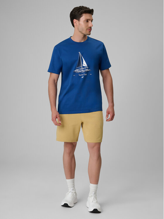 4F 4F T-Shirt LAKESIDE ESCAPE Niebieski Relaxed Fit