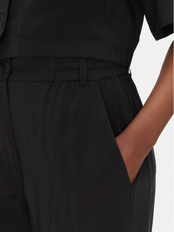 ACCESS FASHION ACCESS FASHION Spodnie materiałowe 53-5112-405 Czarny Regular Fit