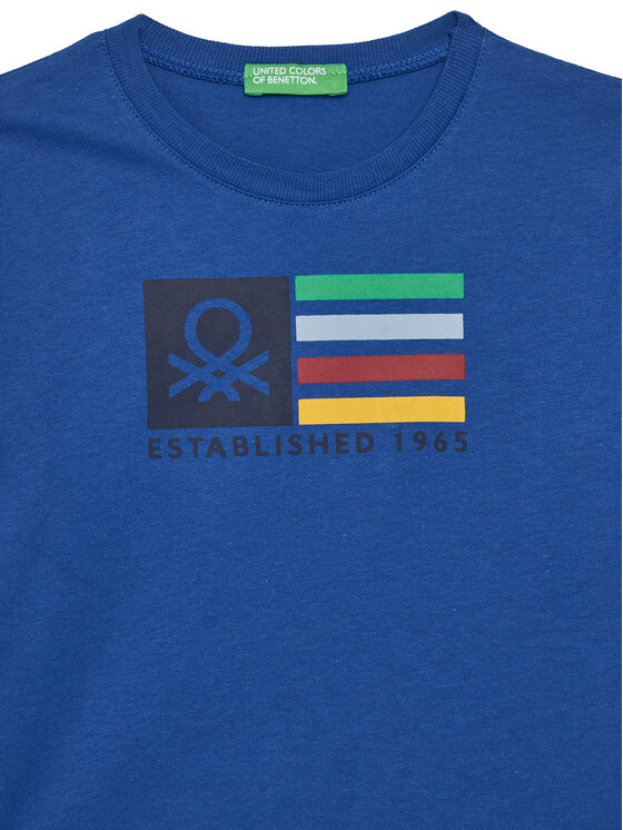 United Colors Of Benetton United Colors Of Benetton Bluzka 3I1XG10F2 Niebieski Regular Fit