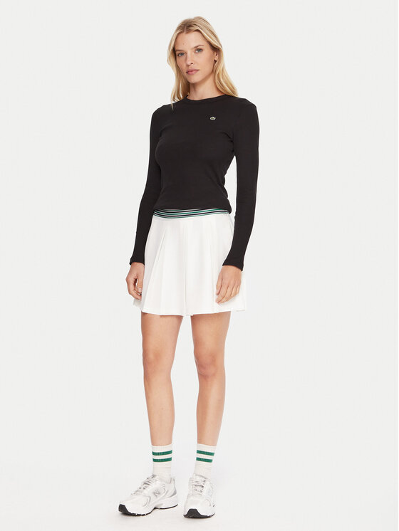 Lacoste Lacoste Μπλουζάκι TF1692 Μαύρο Slim Fit