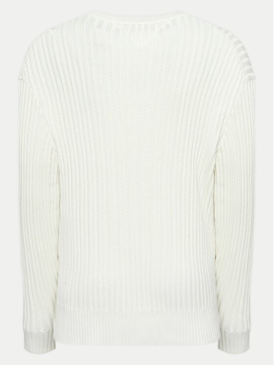 Tommy Hilfiger Tommy Hilfiger Sweter MW0MW37246 Écru Regular Fit
