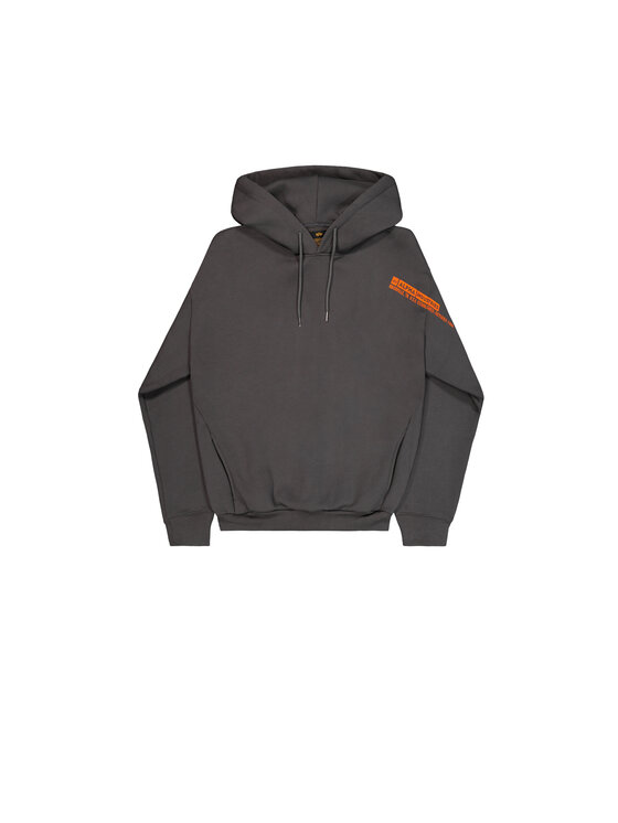 Alpha Industries Alpha Industries Bluza Flock Logo Hoodie Szary Relaxed Fit
