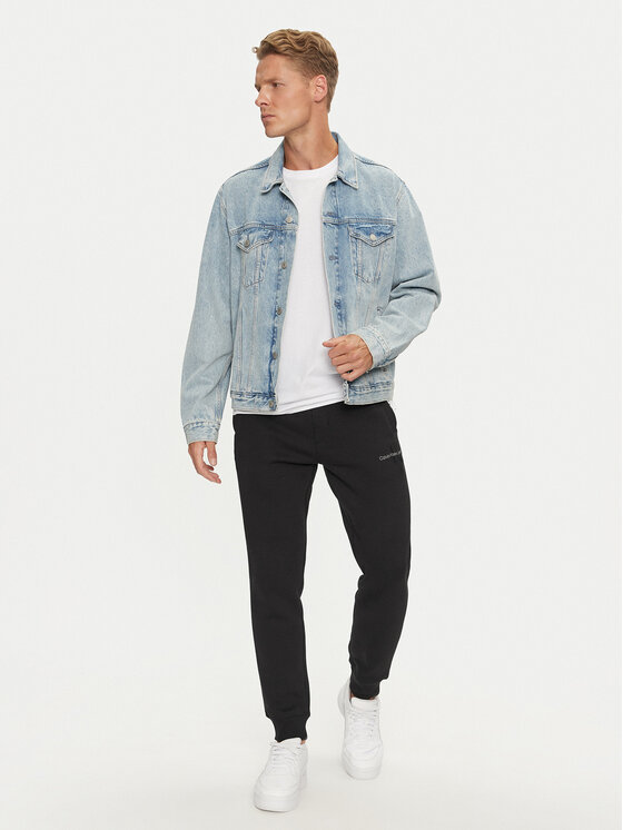 Calvin Klein Jeans Calvin Klein Jeans Pantaloni trening Monologo J30J325658 Negru Regular Fit