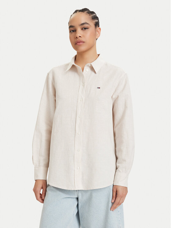 Tommy Jeans Tommy Jeans Srajca DW0DW22209 Svetlo bež Relaxed Fit