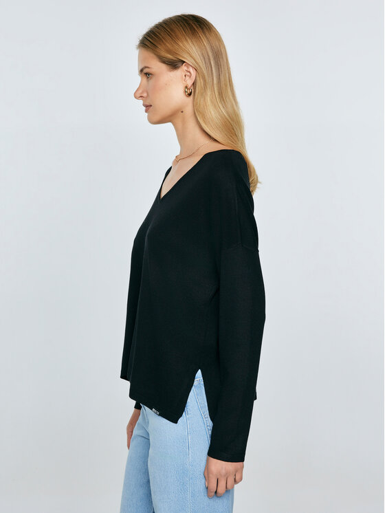 BIG STAR BIG STAR Sweter FAUSTI Czarny Comfort Fit