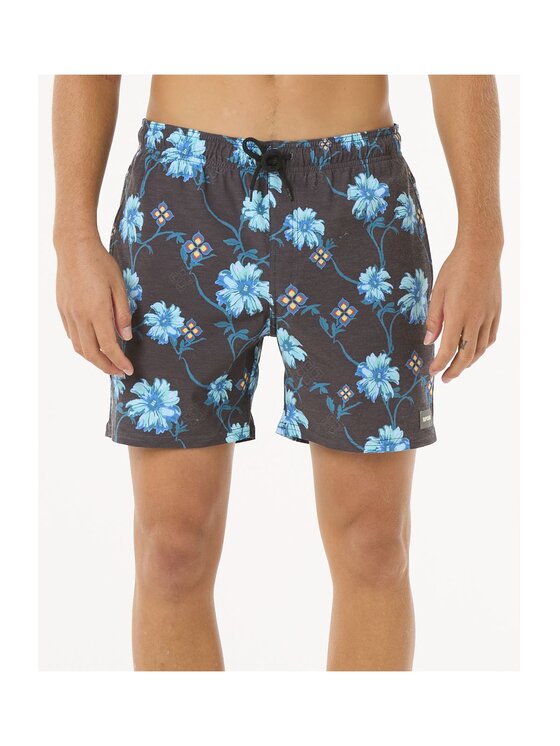 Rip Curl Rip Curl Szorty kąpielowe Surf Revival Floral Volley Czarny Regular Fit