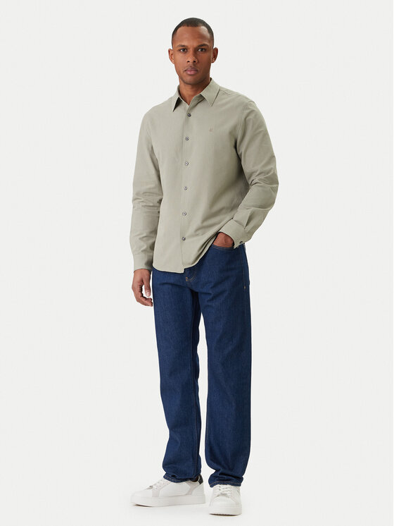 Calvin Klein Calvin Klein Košeľa LV04LF110G Kaki Regular Fit
