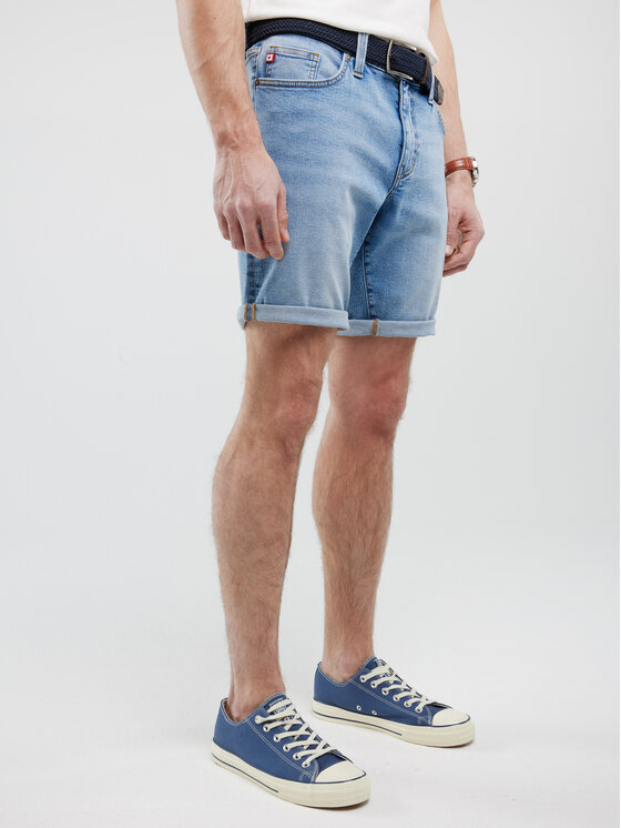 BIG STAR BIG STAR Szorty jeansowe ADEN Niebieski Slim Fit
