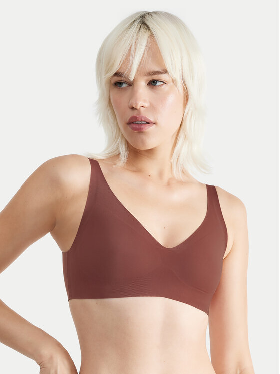 Sloggi Sutien fără armătură Zero Feel 10217729 Maro