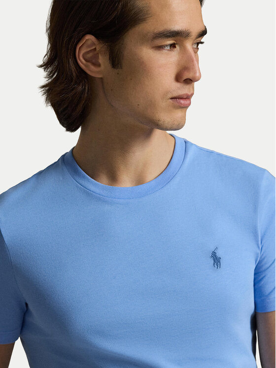 Polo Ralph Lauren Polo Ralph Lauren Marškinėliai 710671438526 Mėlyna Custom Slim Fit