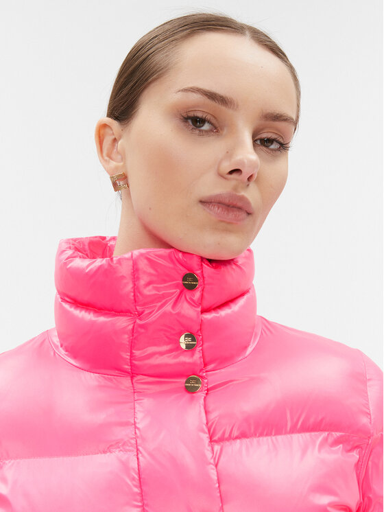 Elisabetta Franchi Elisabetta Franchi Átmeneti kabát PI-55D-36E2-V490 Rózsaszín Cropped Fit
