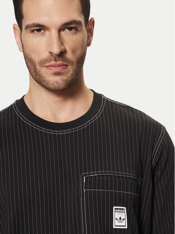 adidas adidas S dlhými rukávmi Wabash JP4479 Čierna Loose Fit