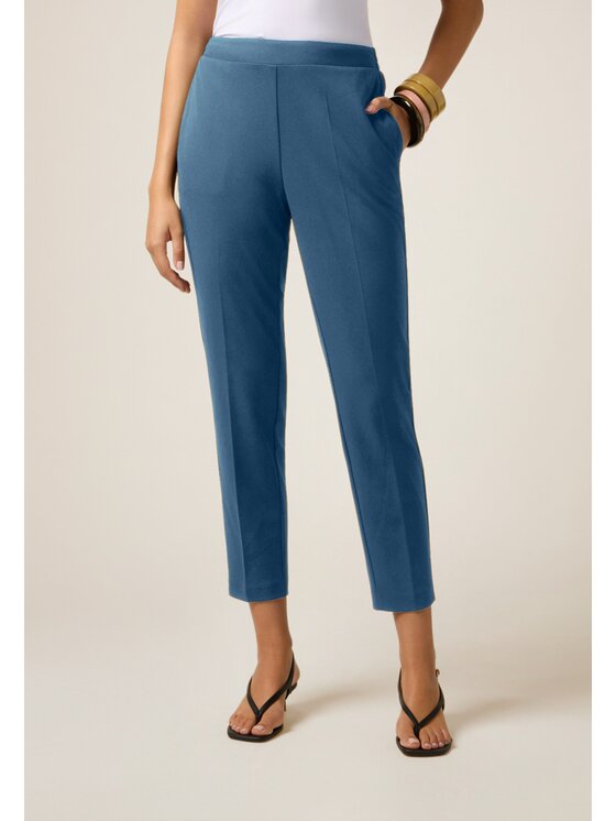 Oltre Oltre Pantaloni di tessuto P273J002361N004 Turchese Regular Fit