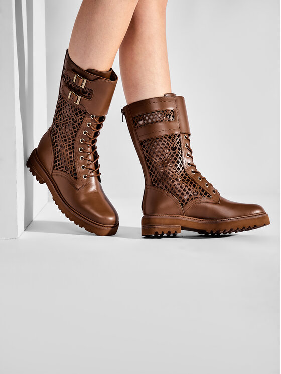 PINKO PINKO Trzewiki Noemi Stivale PE 22 BLKS1 1H212D Y87W Brązowy