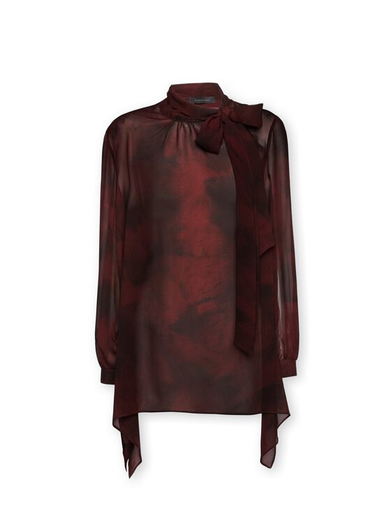 Elena Mirò Elena Mirò Blusa 2024Z000078N001 Bordeaux Regular Fit