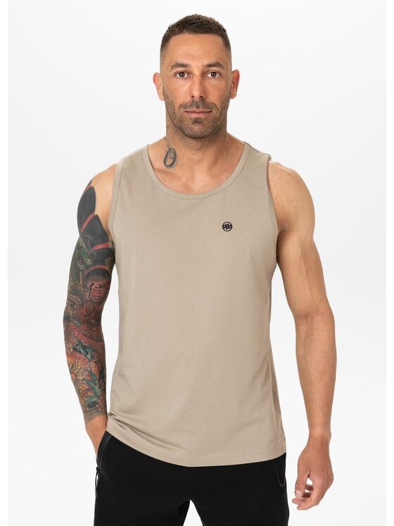 PITBULL PITBULL Tank top Tank Top męski Coolmax SCOTT XL Beżowy Regular Fit