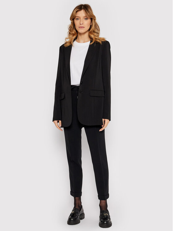 BOSS Boss Hlače Tarlyana9 50427841 Crna Regular Fit