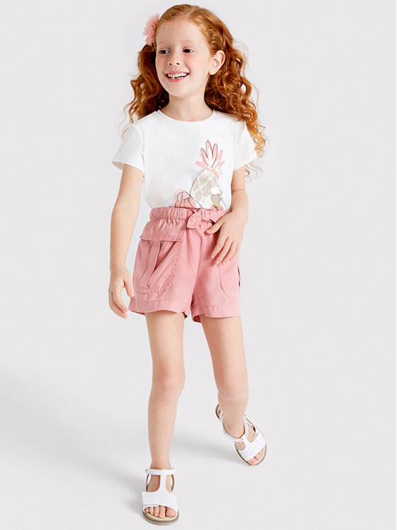 Mayoral Mayoral Pantaloncini di tessuto 3274 Rosa Regular Fit