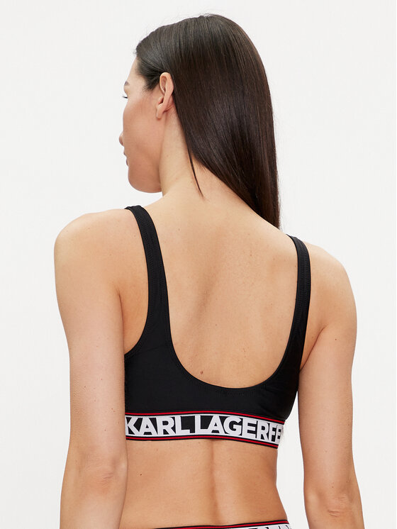 KARL LAGERFELD KARL LAGERFELD Góra od bikini 240W2221 Czarny