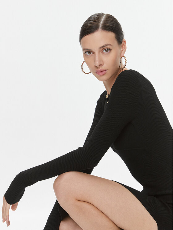 PINKO Pinko Úpletové šaty Leone 101845 A15S Černá Slim Fit