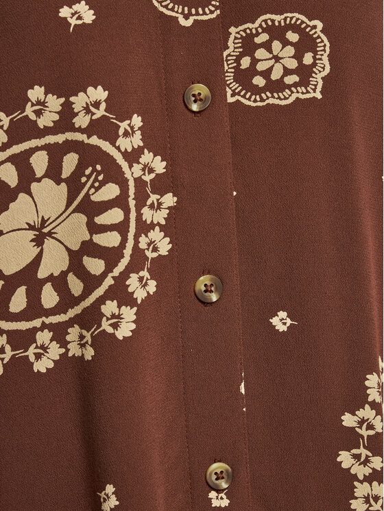 Roxy Roxy Camicia Beach Nostalgia ERJWT03614 Marrone Regular Fit