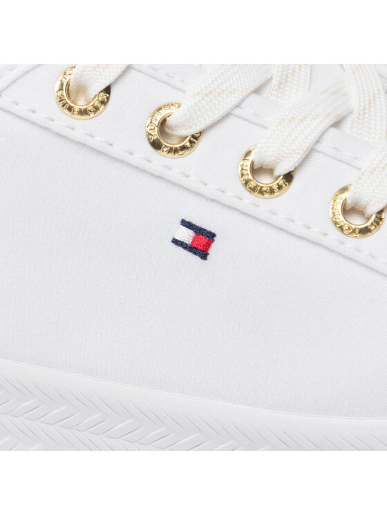 Tommy Hilfiger Tommy Hilfiger Sneakers aus Stoff Essential Nautical Sneaker FW0FW06512 Weiß